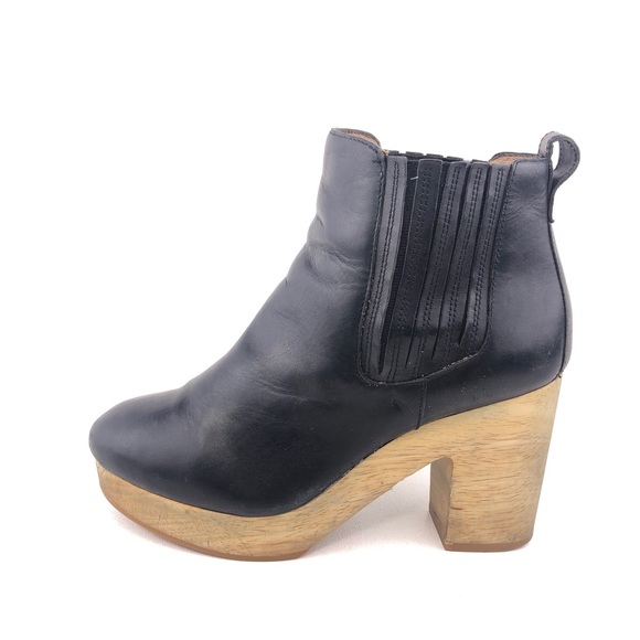 Madewell The Marco Wooden Heel Chelsea Boots 8 - Picture 1 of 14